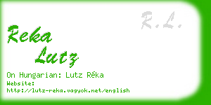 reka lutz business card